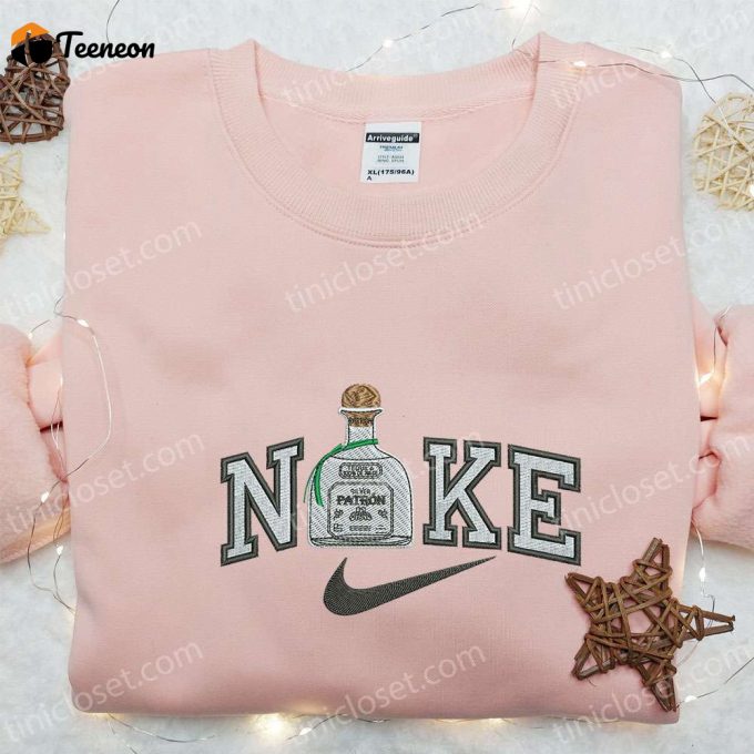 Tequila X Nike Embroidered Shirt – Custom Favorite Drink T-Shirt