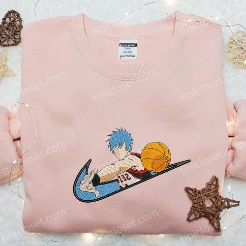 Kuroko x Swoosh Anime Sweatshirt: Cool Embroidered Shirt for Fans of Kuroko no Basket – Shop Now!