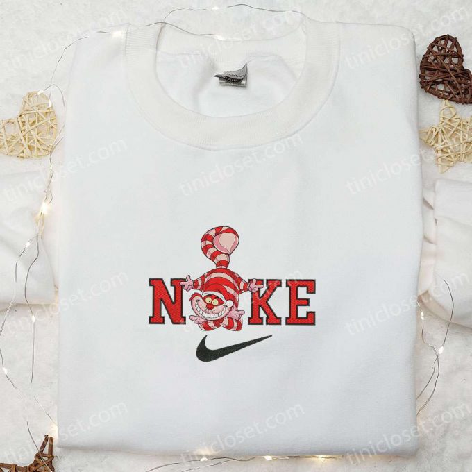 Ch Gift For Men Women Cat X Nike Christmas Embroidered Sweatshirt: Cartoon Shirt B Gift For Men Women Gift Ideas