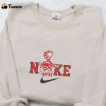 Ch Gift for Men Women Cat x Nike Christmas Embroidered Sweatshirt: Cartoon Shirt B Gift for Men Women Gift Ideas