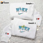 Adorable Smurfs Embroidered Couples Shirts: Perfect Matching Outfits for Smurf Fans! Enjoy the Charm of Smurf Village Together!