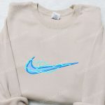 Custom Nike Thunder x Swoosh Embroidered Hoodie: B Gift for Men Women Family Gift Ideas