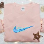 Custom Nike Thunder x Swoosh Embroidered Hoodie: B Gift for Men Women Family Gift Idea