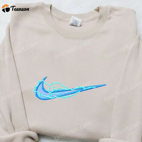 Custom Nike Thunder x Swoosh Embroidered Hoodie: B Gift for Men Women Family Gift Idea