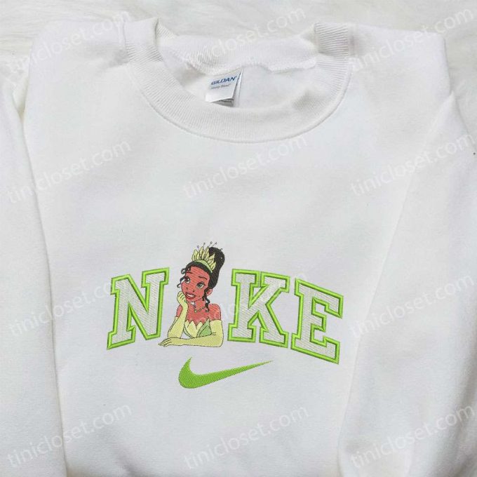 Tiana X Nike Cartoon &Amp; Disney Characters Embroidered Shirt: Custom Nike T-Shirt