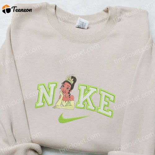 Tiana x Nike Cartoon & Disney Characters Embroidered Shirt: Custom Nike T-shirt