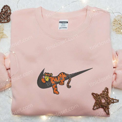 Tigger Sleep x Nike Swoosh Shirt Winnie The Pooh Hoodie: B Gift for Men Women Family Gifts with Disney Embroidery