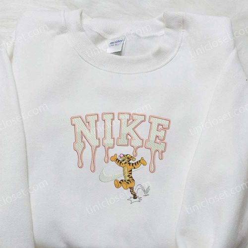 Tigger x Nike Embroidered Sweatshirt Disney Winnie The Pooh Shirt Nike Inspired Shirt