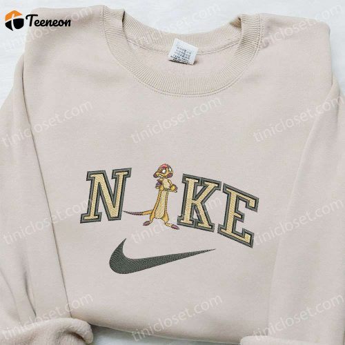 Timon x Nike Cartoon Embroidered Sweatshirt: Disney Characters Hoodie Perfect Birthday Gift