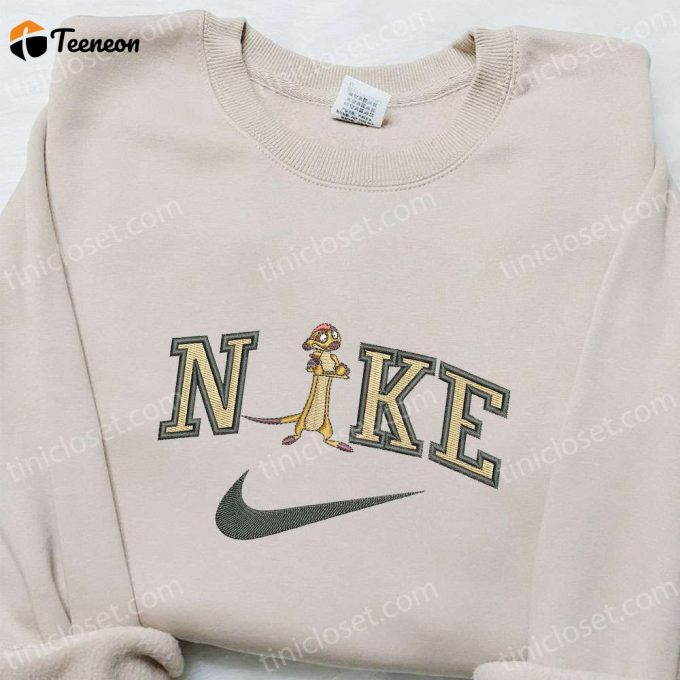 Timon X Nike Cartoon Embroidered Sweatshirt: Disney Characters Hoodie Perfect Birthday Gift