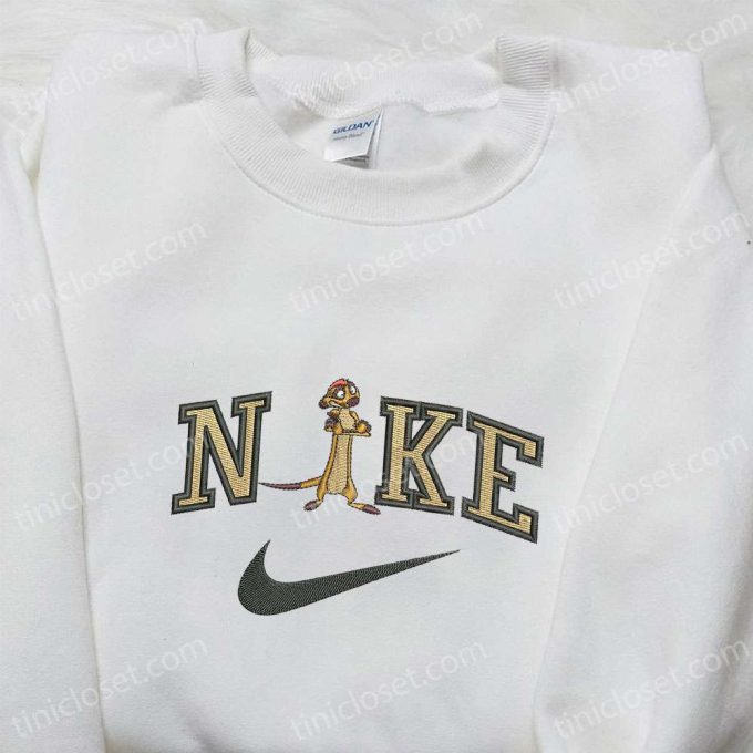 Timon X Nike Cartoon Embroidered Sweatshirt: Disney Characters Hoodie Perfect Birthday Gift