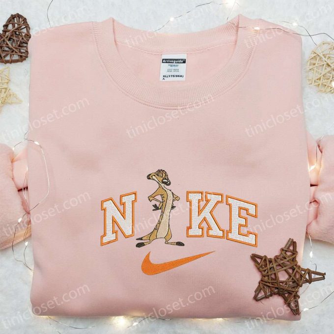 Timon X Nike Cartoon Embroidered Sweatshirt &Amp; Disney Characters T-Shirt B Gift For Men Women Family Gift Ideas