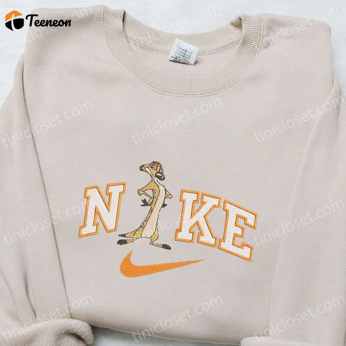 Timon x Nike Cartoon Embroidered Sweatshirt & Disney Characters T-Shirt B Gift for Men Women Family Gift Ideas