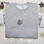 Tom Head x Nike Cartoon Embroidered Sweatshirt & Tom and Jerry Shirt – B Gift for Men Women Family Gift Ideas