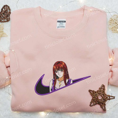 Tomoko Nomura x Nike Anime Embroidered Sweatshirt: B Gift for Men Women Nike Inspired Hoodie for Birthday Gift Ideas