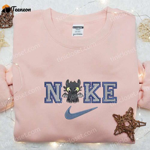 Toothl Gift for Men Women x Swoosh Embroidered Hoodie & Disney Characters Shirt: B Gift for Men Women Family Gift Ideas