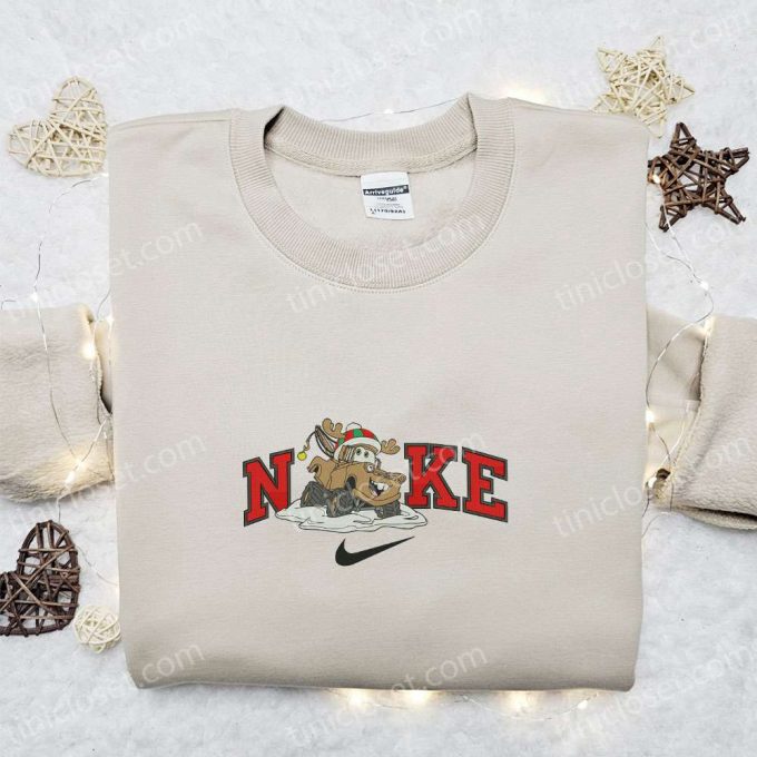 Disney Pixar Cars Tow Mater Reindeer Xmas X Nike Embroidered Sweatshirt &Amp; Shirt: B Gift For Men Women Gift Ideas For All Occasions