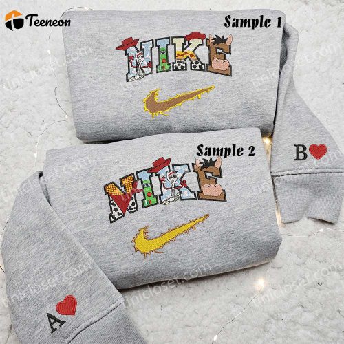 Magical Toy Story Embroidered Couples Shirts – Perfect Disney Souvenirs for Couples