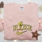 Disney Characters Embroidered Sweatshirt & T-Shirt: Unique Tweety x Nike D Gift for Men Women Ideal family gift – Shop Now!