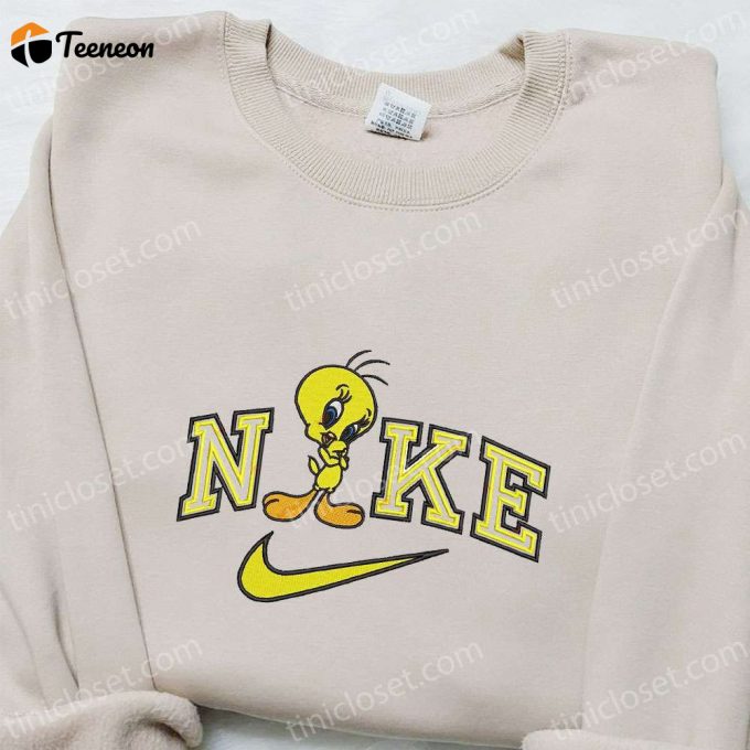 Disney Characters Embroidered Sweatshirt &Amp;Amp; T-Shirt: Unique Tweety X Nike D Gift For Men Women Ideal Family Gift – Shop Now!