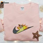 Typhlosion x Swoosh Anime Embroidered Hoodie: Cool Anime Clothing & B Gift for Men Women Gift Ideas for Family