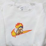 Typhlosion x Swoosh Anime Embroidered Hoodie – B Gift for Men Women Pokemon Gift for Family