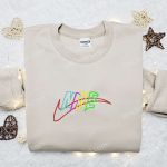 Uplift Colorful Nike Embroidered Hoodie & Shirt: B Gift for Men Women Gift Ideas for Family