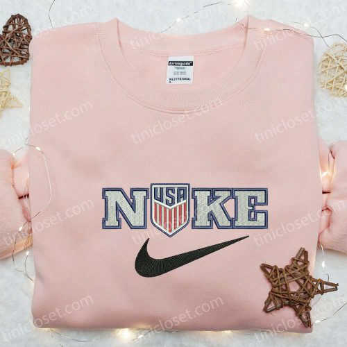 USA x Nike Embroidered Hoodie: National Flag D Gift for Men Women Perfect Family Gift Idea