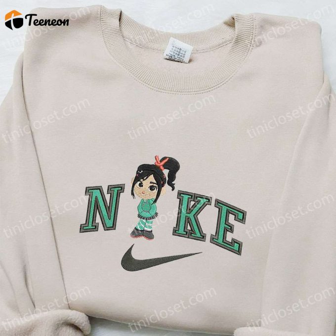 Vanellope Von Schweetz X Nike Cartoon Embroidered Hoodie: Disney Characters B Gift For Men Women Family Gift Idea