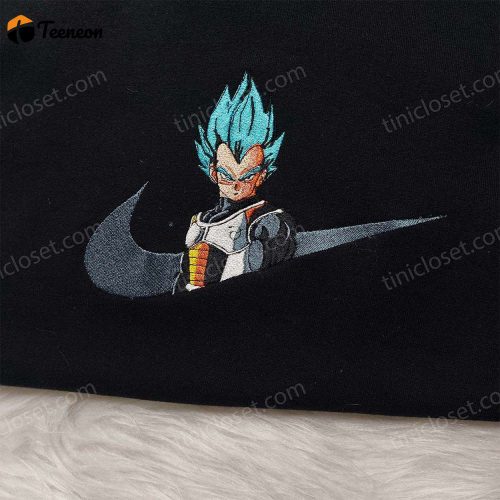 Dragon Ball Z Vegeta Nike Embroidered Shirt Hoodie & Sweatshirt – Anime Fan Apparel