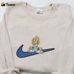 Vegeta Super Saiyan x Swoosh Anime Hoodie – Cool Embroidered Clothing B Gift for Men Women Family Gift