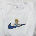 Vegeta Super Saiyan x Swoosh Anime Hoodie – Cool Embroidered Clothing B Gift for Men Women Family Gift