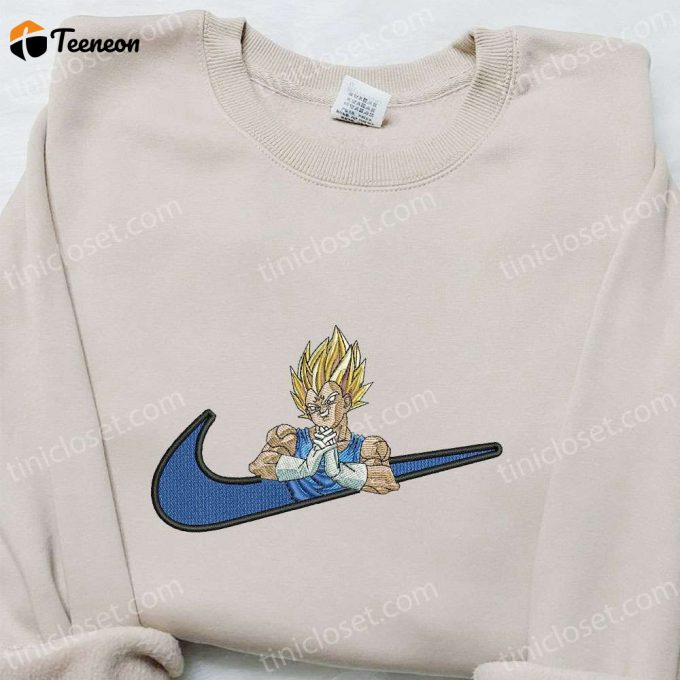 Vegeta Super Saiyan X Swoosh Anime Hoodie – Cool Embroidered Clothing B Gift For Men Women Family Gift