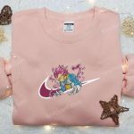 Vegeta x Nike Swoosh Anime Hoodie & Dragon Ball Embroidered Shirt: Nike Inspired Apparel for Anime Fans!