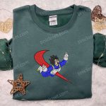 Vegeta x Swoosh Anime Embroidered Sweatshirt – Dragon Ball Shirt Perfect Family Gift Idea