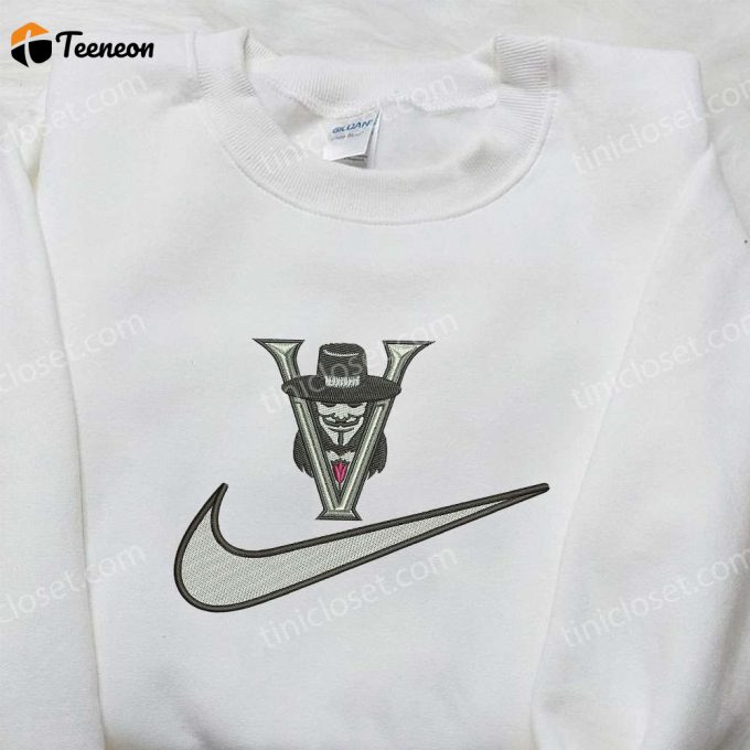 Stylish Vendetta X Nike Hoodie &Amp;Amp; Movie Embroidered Shirt Collection: Nike Inspired Swoosh Embroidered – Shop Now!