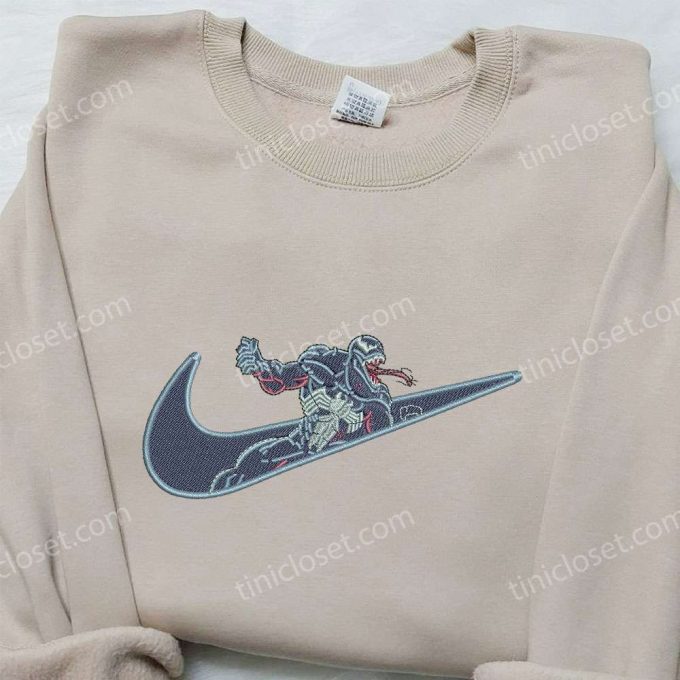 Exclusive Venom X Nike Embroidered Hoodie &Amp; Movie Characters Shirt: Nike Inspired Collection