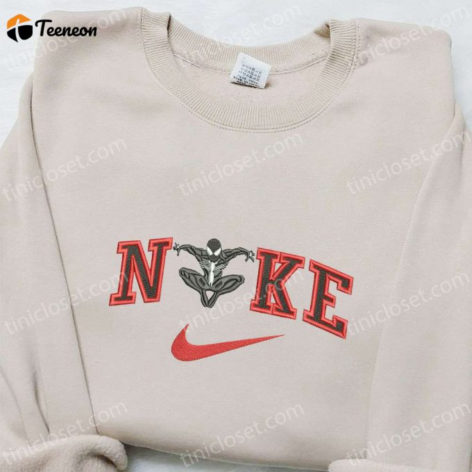 Venom X Nike Movie Embroidered Sweatshirt: Marvel Universe Hoodie Perfect Birthday Gift Ideas