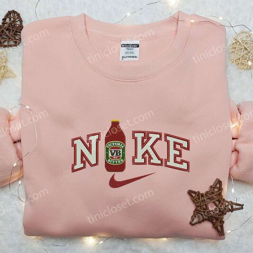 Victoria Beer x Nike Embroidered Hoodie & Shirts: Stylish Nike-Inspired Clothing with Favorite Drink Embroidery