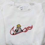 Vinsmoke Sanji x Swoosh Anime Hoodie: Cool Embroidered Clothing Perfect Family Gift