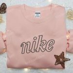 Vintage Custom Nike Embroidered Hoodie & Shirt: B Gift for Men Women Birthday Gift Ideas