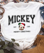 Vintage Disney Mickey Christmas Sweatshirt – Merry Xmas Shirt Disneyland Vacation Gift