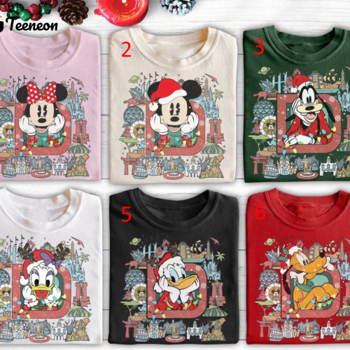 Christmas Cheer with Vintage Disney Mickey & Friends Shirt – Festive Holiday Apparel