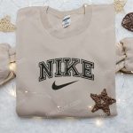 Vintage Style 90s Nike Spellout Embroidered Shirt: Custom Gift for Family