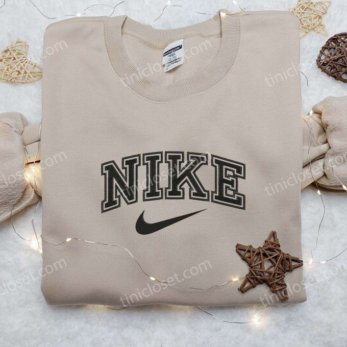 Vintage Style 90S Nike Spellout Embroidered Shirt: Custom Gift For Family