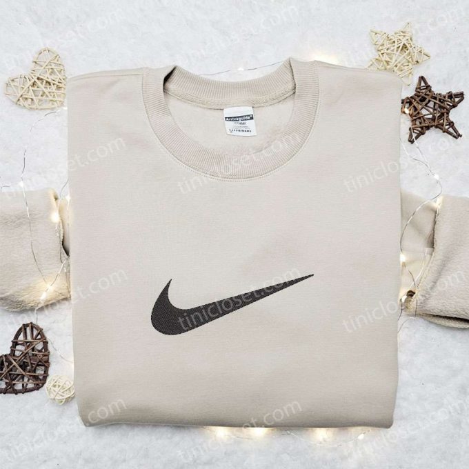 Vintage Swoosh Embroidered Sweatshirt – Nike Inspired Shirt Perfect Gift Ideas For All Occasions