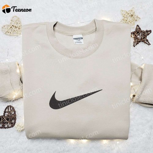 Vintage Swoosh Embroidered Sweatshirt – Nike Inspired Shirt Perfect Gift Ideas for All Occasions