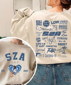 Vintage SZA SOS Album Shirt: Retro Style Tee for Music Lovers