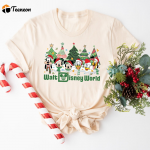 Vintage Walt Disney World Christmas Shirt – Mickey & Friends Family Holiday Shirt