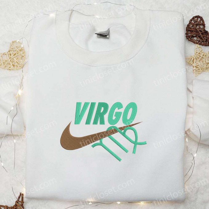 Stylish Virgo Zodiac X Nike Swoosh Shirt &Amp; Hoodie: Perfect Family Gifts